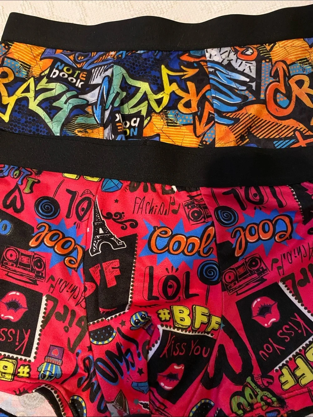 Colorful stretch boxers,  all good condition. Four total.  See pictures